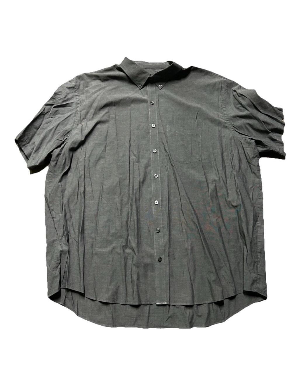 Men’s Van Heusen Grey Short Sleeve Button Up Shirt Shirt 3XLT